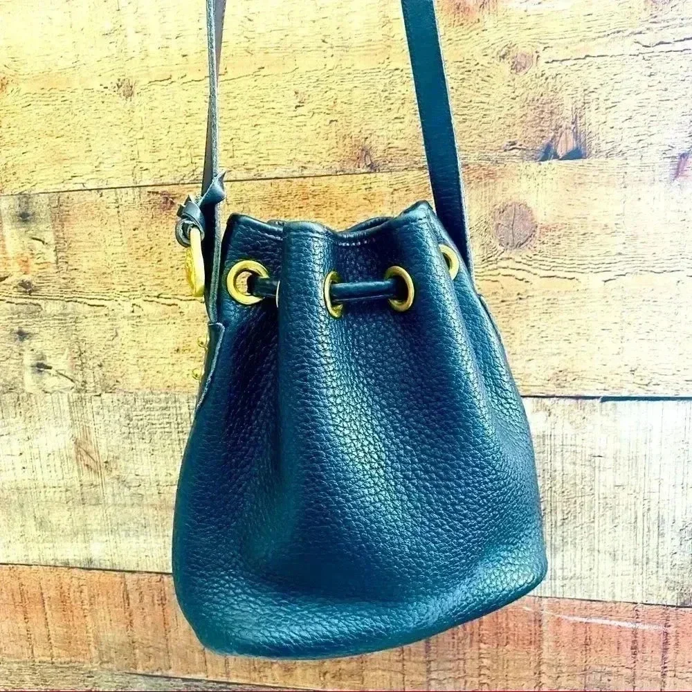 Vintage Dooney & Bourke Leather Bucket Bag 1990s
